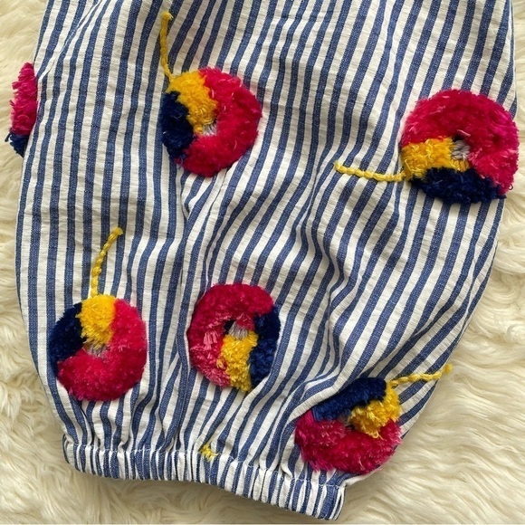 Tanya Taylor x Revolve Top Michele Striped Off-the-Shoulder Embroidered 8 - Picture 5 of 12